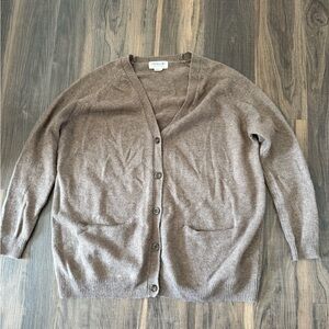 Women's Brown Wool Blend Cardigan